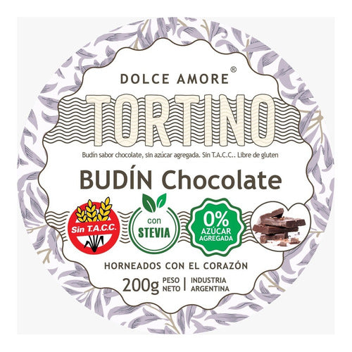 Dolce Amore Chocolate Budín Without Gluten and Sugar 200g Box of 12 3