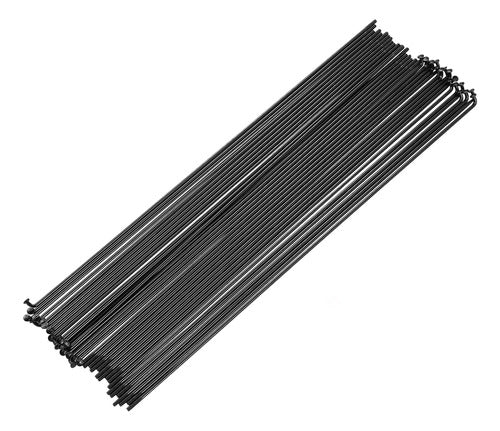 Rayos De Acero Negros 295mm X 2mm C/ Niples 32u - Ciclos 0