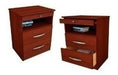 Set of 2 Bedside Tables with Breakfast Tray 2 Drawers 9