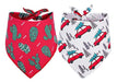 Boombone Christmas Dog Bandana Package of 2 - Triangular Scarf 0