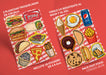 Pack Stickers Fast Food Postres Pizza Burguer Calcos Apum 1