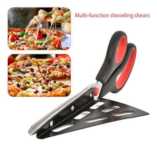 Home Love Set of 3 Kitchen Scissors with Spatula for Cutting Pizza and Cakes - Stainless Steel 5