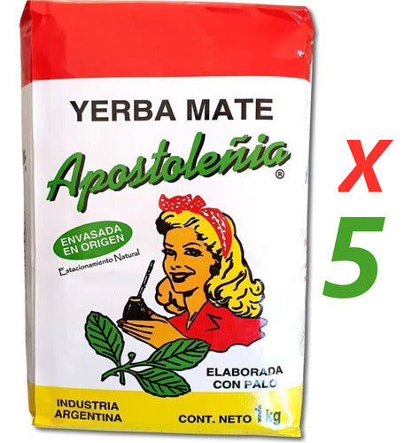 Apostoleñia Yerba Mate Barbacuá Suave 5 X 1kg Extraordinaria 0