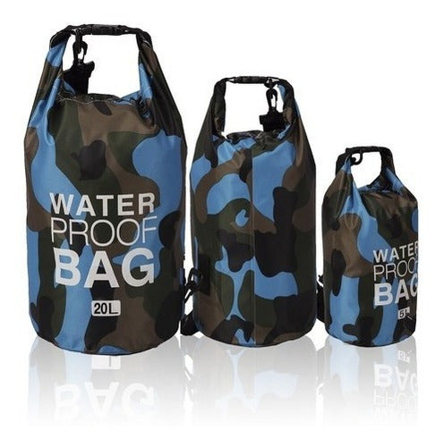 Bolso Estanco 5lt.(pvc 0,3) Camuflado Water Proof Peº 1