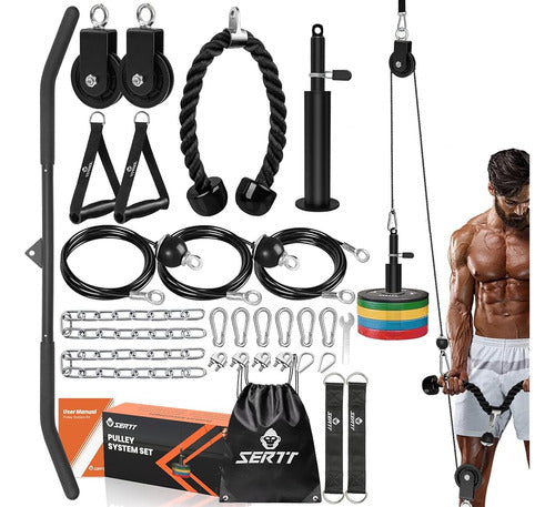 SERTT Weight Polea System Gym, Polea Pro Home Cable Polea System 0