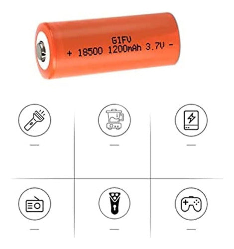 Generic Pack X3 Rechargeable Lithium Batteries 1200 mAh 3.7V TY18500 1