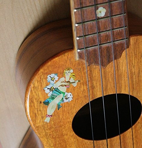 Inlaystickers Ukulele Fretboard Markers and Hula Girl Inlay Sticker Set 2