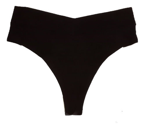 Pack of 2 Super Large Special Seamless Thongs with Waistband 4