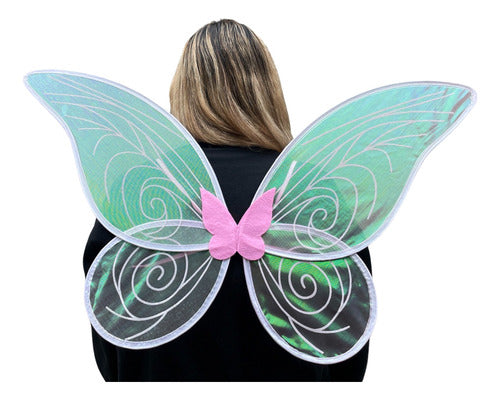 Party Store Iridescent Fairy Wings Adult Premium Costume Pink 2