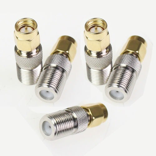 Lote De 5 Pcs F Tipo Jack Hembra A SMA Macho Plug Adaptador 0