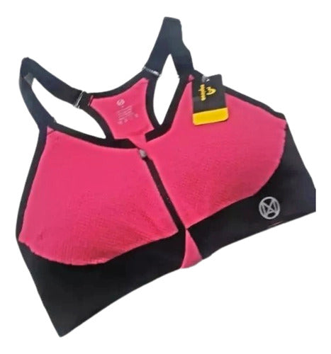 Letícia Sports Bra with Front Closure and Adjustable Straps 0