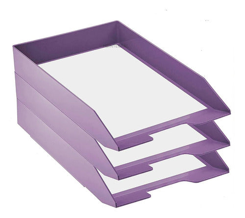 Acrimet Black Stacking Document Tray - Set of 6 Units 3