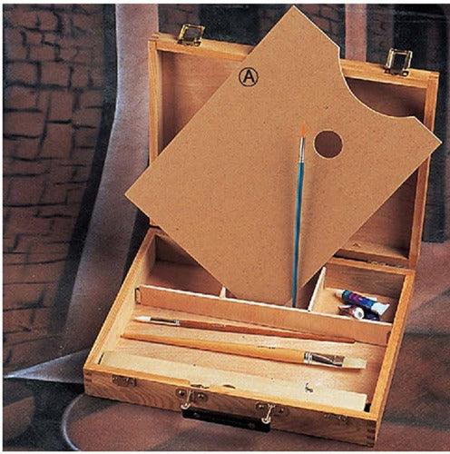 Artmate Wooden Painter's Case with Palette Included 1