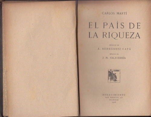 1918 Cuba Pais De La Riqueza Carlos Marti Tabaco Azucar Raro 0