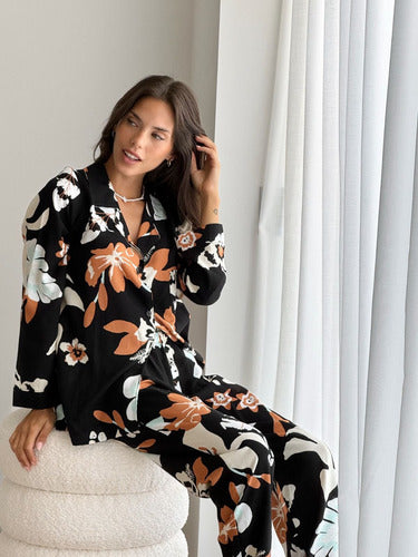 Women's Soft Silk Fibrana Pajama Set 10