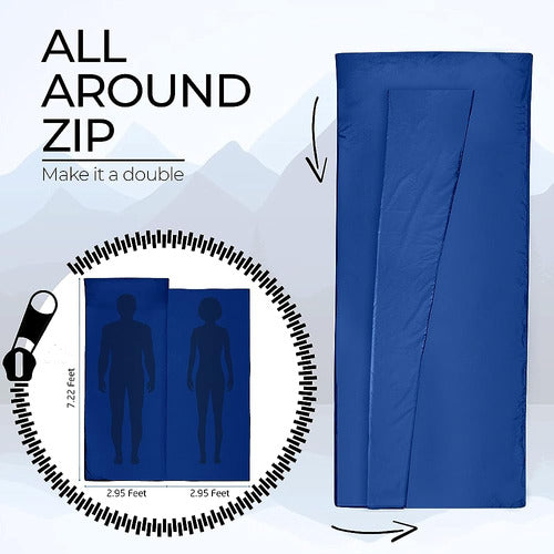 Miqio Sport 2-in-1 Sleeping Bag Liner and XL Size Travel Sheet 1