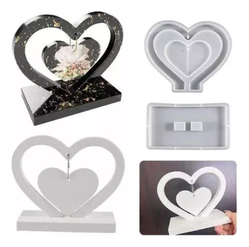 Premium Silicone Heart Photo Frame Mold 1