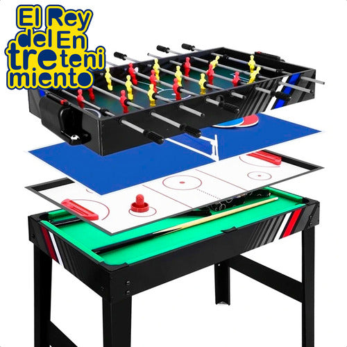 Futbolito 4en1 Ping Pong Billar Hockey Tejo Calidad - El Rey 3