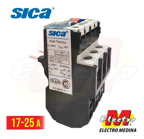 Relevo Termico 17-25a Para Contactor Sica Electro Medina 1