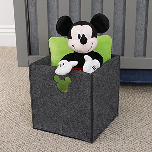 Disney Mickey Mouse Heathered Grey Felt Storage Bin 2