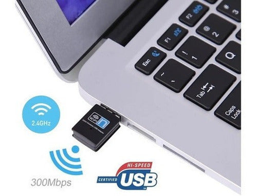 Adaptador Usb Wifi Inalambrico Nano 300 Mb N G B Wireless 2