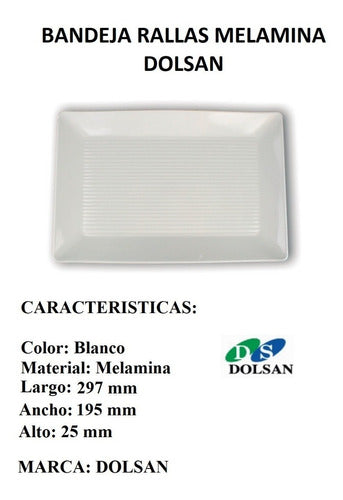 Dolsan Melamine Tray 29.7 X 19.5 Cm SJ4034 1