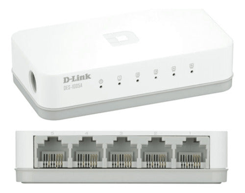 Switch D-link Des-1005a 5 Port 10/100mbps 1