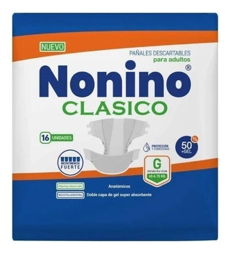 Nonino Classic Stretchy Diapers Large X16 Units 0