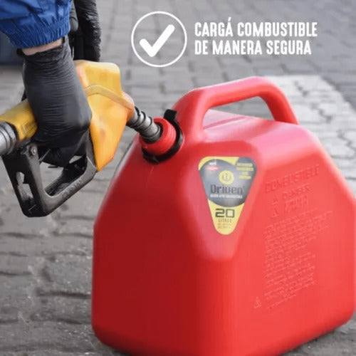 Red Fuel Canister 20 Liters Homologated Driven 4
