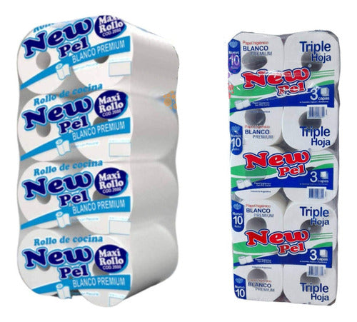 Premium Triple Ply Toilet Paper x10 + Kitchen Roll x8u 200 Sheets 0