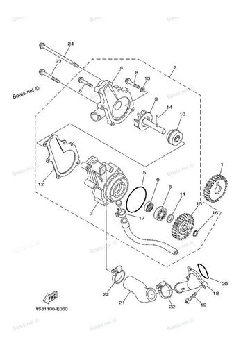 Yamaha Original Water Pump Gasket for FZ1, FZ6 & Grizzly YH Top 2