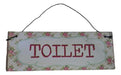 Dream Home Bazar Cartel Chapa Decorativo Colgante Toilet Baño Flor Retro 0