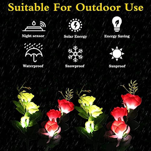 IRmm Outdoor Garden Flower Solar Lights, Pack 1