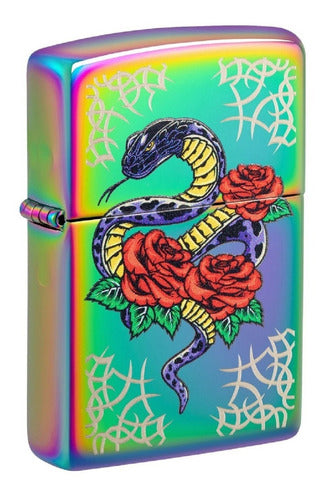 Zippo Genuine Lighter Model 48395 Rose Snake Design Warranty 0