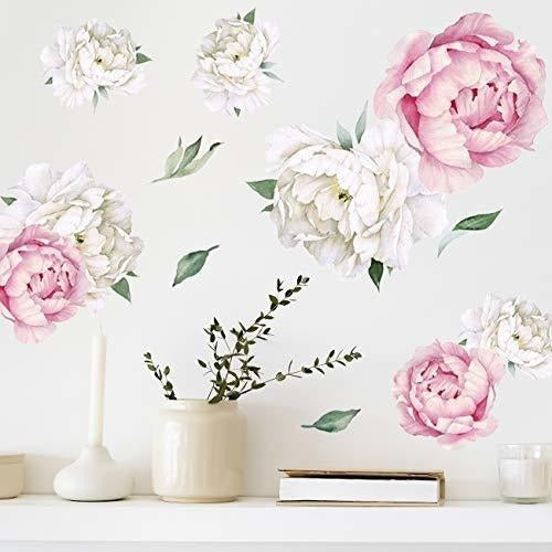 Designstickers Peony Watercolor Wall Decals (Pink and White Watercolor) 0