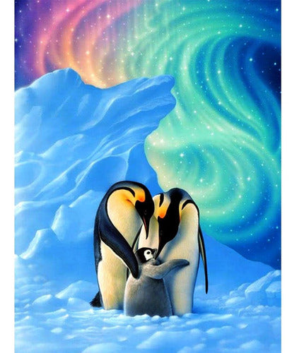 SKRYUIE 5D Diamond Painting Penguin Family 40x50cm 0