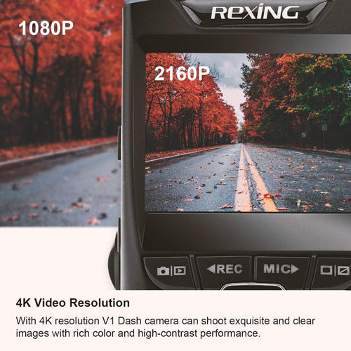 Camara De Auto Rexing V1 - 4k Ultra Hd Oportunidad 7