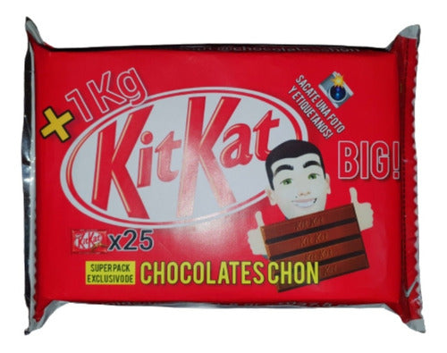 Pack Box Kit Kat Big Con 25 Unidades + De 1 Kg Chocochon 0