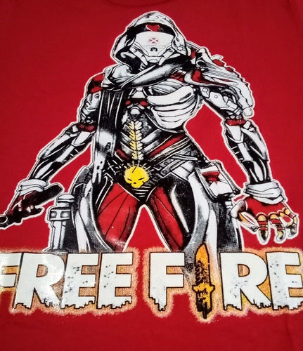 Kids' Free Fire T8 T-Shirt - Glow in the Dark Print - Size 8 1