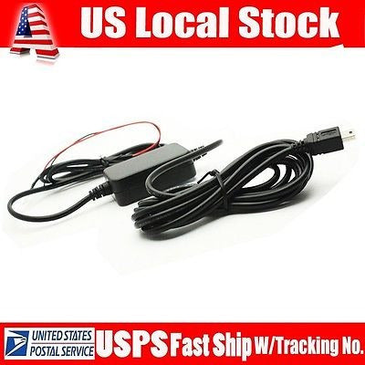 USA 12V to 5V Heavy Duty Mini USB Cable for Car Dash 1