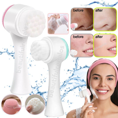 M&Q Regalos Double-Sided Manual Silicone Facial Cleansing Brush 1