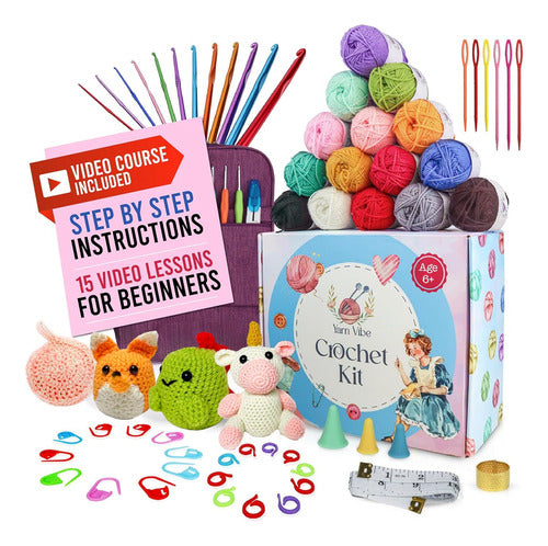 Kit De Crochet Para Principiantes Con 15 Madejas Y 21 Gancho 0