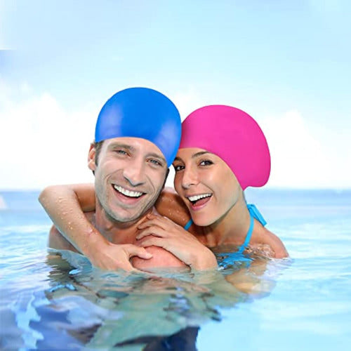 THOHR Silicone Swim Cap Set of 2 3