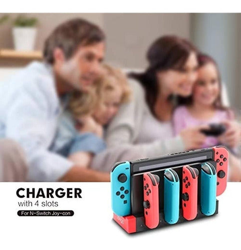 Cargador Para Joy-cons De 4 Interruptores Con 4 Ranuras De C 4