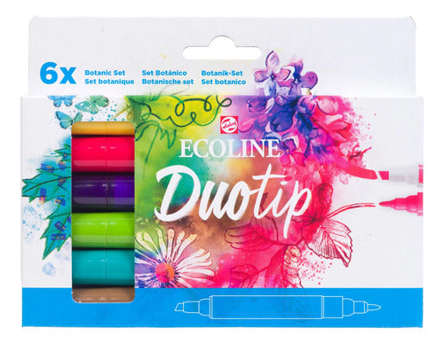 Ecoline Set 6 Botanical Duotip Markers - Mosca 1