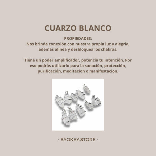 By Okey Collar De Cuarzo Blanco Natural Energetico Amuleto Protector 3