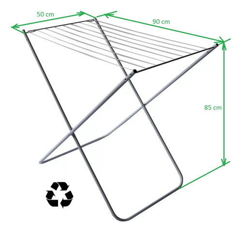 Universal Large Simple Black Drying Rack 9 Bars 50x90x85 1