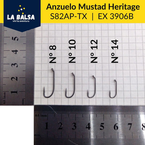 Mustad Heritage S82AP-TX Fishing Hook | EX 3906B (PROGG) 18