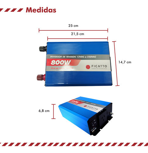 Ficatto Inverter 12V/220V 800W Inverter 1