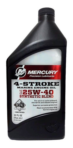 Mercury 4T 25W40 Synthetic Blend 1 Liter Original Oil 0